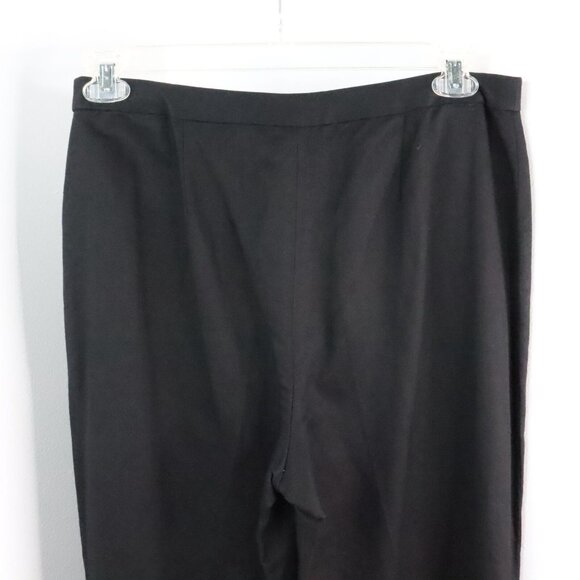 New Linda Allard Ellen Tracy Women's 10 Black Linen Silk Knit Straight Leg Pants - Picture 5 of 10